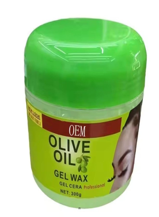 RAMPKD Olive Hair Wax Moisturizing Styling Gel Olive Oil Gel Edge Control Olive Oil Hair Wax Gel for Curly Hair Gel Braid Control Cream for Styling Olive Oil for Hair Edge Control - (300Gm) - Image 1