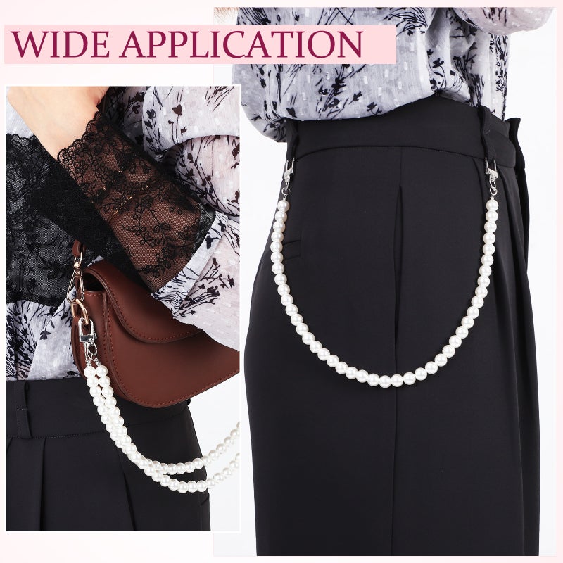2Pcs Chic Metal Jeans Waist Chain Imitation Pants Chain Clothes Accessory - Image 4