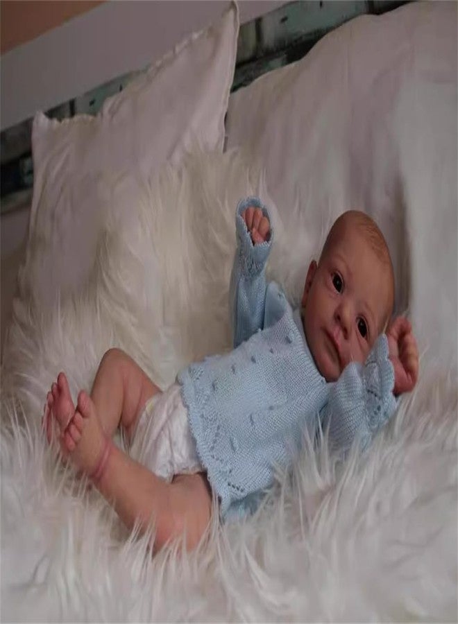 GYCV Lifelike Reborn Baby Dolls Boy Open Eyes 18 Inch Realistic Newborn Doll that Look Real Soft Real Life Weighted Baby Dolls Reborn Dolls Toy with Feeding Accessories Gift Set for Kids - Image 5