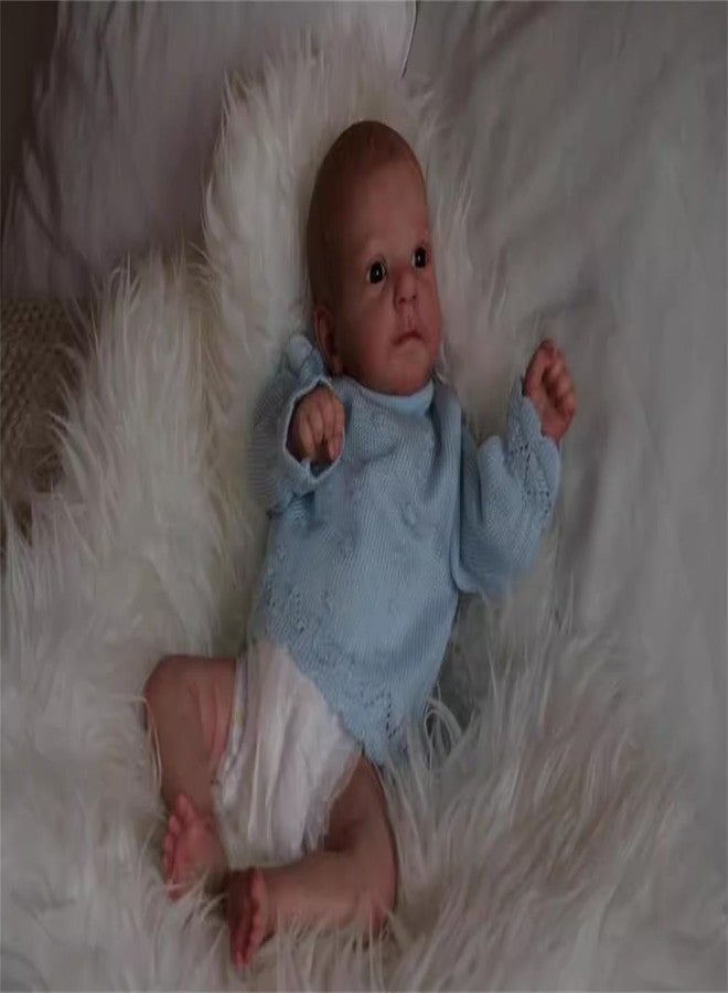 GYCV Lifelike Reborn Baby Dolls Boy Open Eyes 18 Inch Realistic Newborn Doll that Look Real Soft Real Life Weighted Baby Dolls Reborn Dolls Toy with Feeding Accessories Gift Set for Kids - Image 4