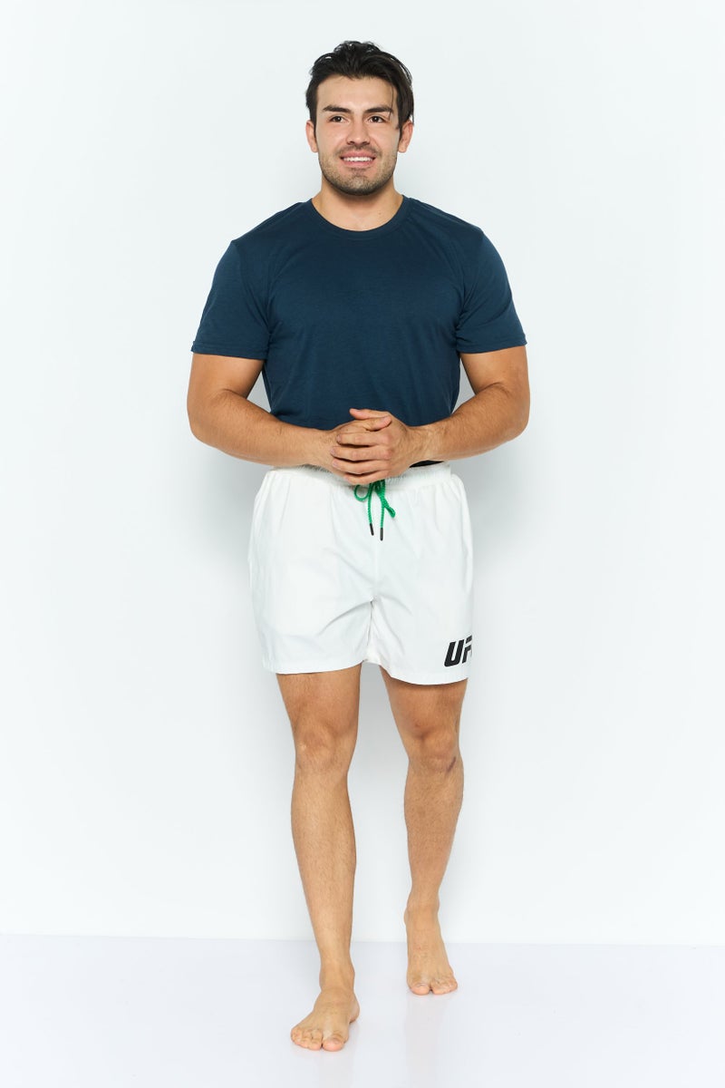 Ufc Men Brand Logo Board Shorts, White  - Image 3