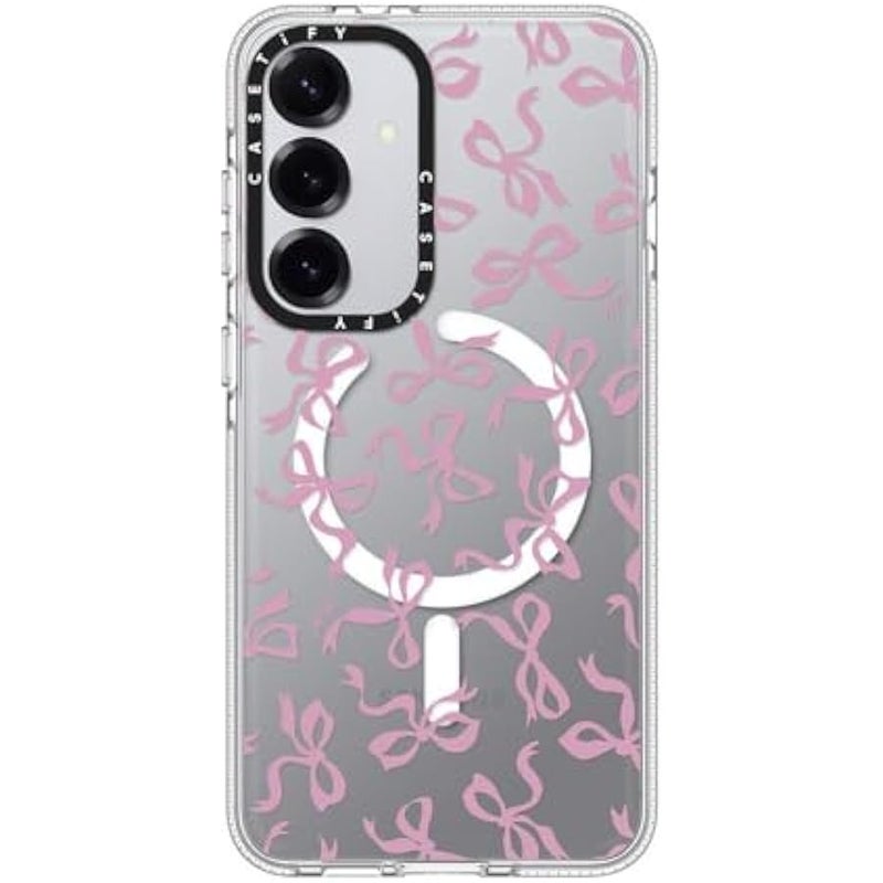 Casetify Magnetic Clear Galaxy S25+ Case 【Compatible with Magsafe】 - Bows - Image 1