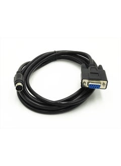 Mini Din Male Connector PLC Programming Adapter Cable 3 Meters 10Ft Length (RS232 DB9 to 8P)