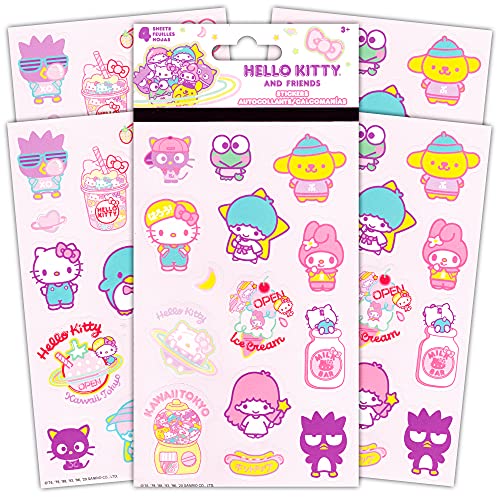 Hello Sanrio Kuromi Blanket Bundle - Kuromi Blanket Throw Bundle with Hello Kitty Stickers and More for Kids Toddlers Children (Hello Kitty Fleece Blanket) 45” x 60” - Image 3