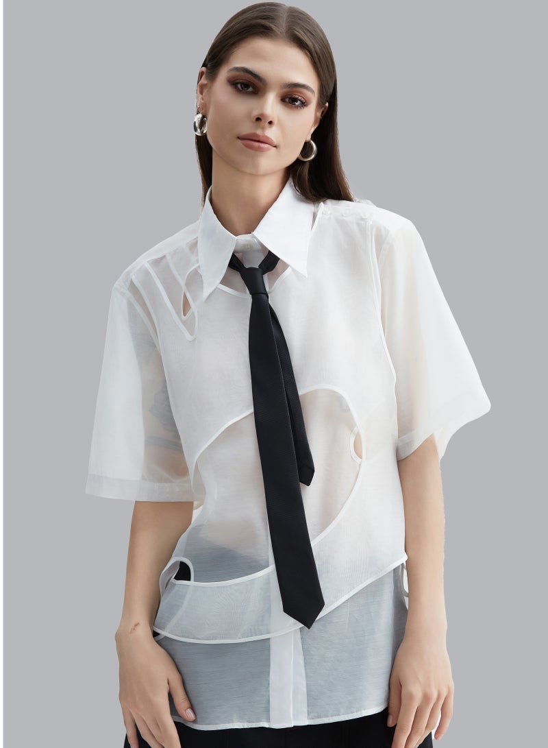 CAOSTU • WHITE TSUNAMI SHIRT  - Image 3