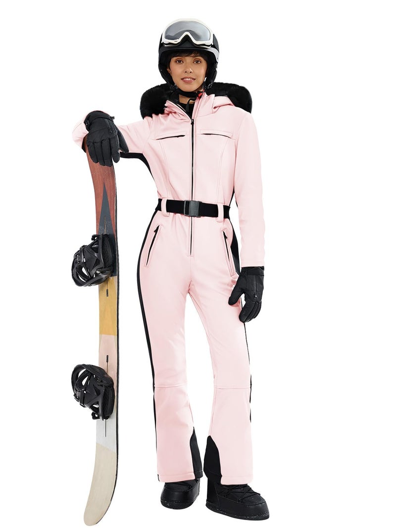 Yousify Womens Ski Suit One Piece Snowsuit Onesie Waterproof Windproof Ski Jacket Snowboard Sports Slim Jumpsuits Outerwear - Image 2