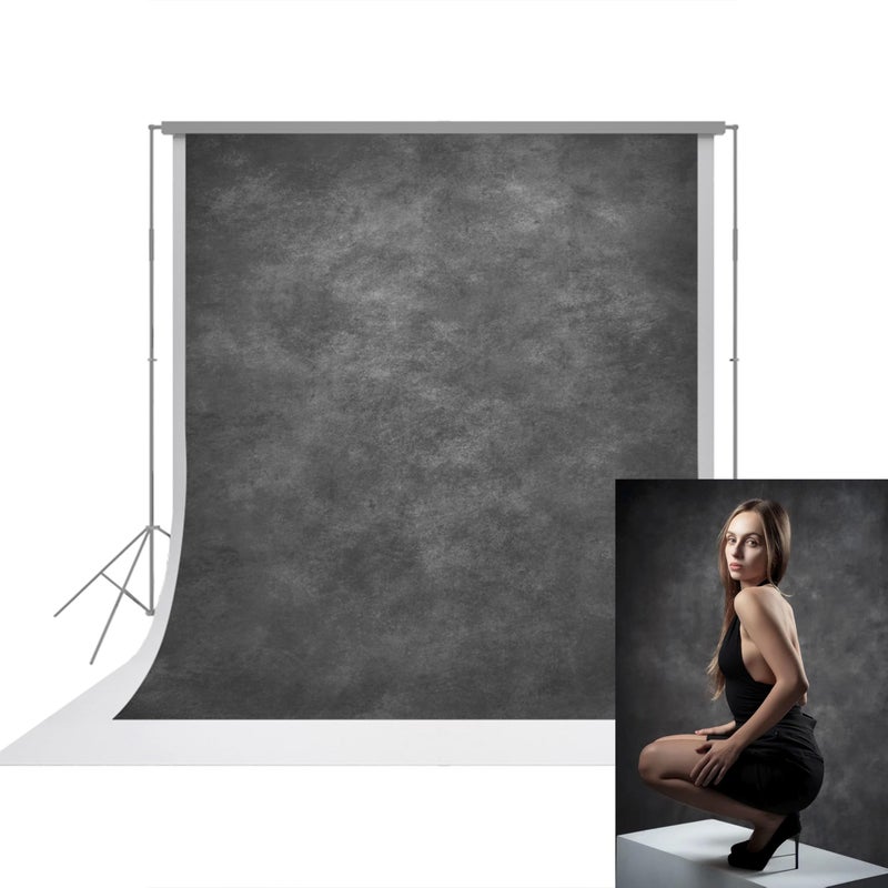 UrcTepics 5Ã—7 ft Abstract Grey Vintage Photography Backdrops, Classic Abstract Texture Backdrop for Headshots and Portraits, Retro Photo Background for Studio and Events. - Image 1