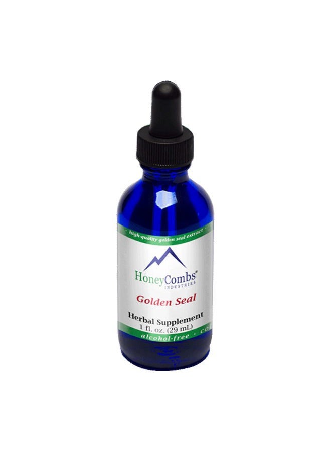 HoneyCombs GoldenSeal Alcohol Free Extract Liquid – Natural, Organically Sourced GoldenSeal Root Supplement for Digestion, Respiratory & Immune Support – Cold Pressed Goldenseal Drops, 1 Fl Oz - Image 1