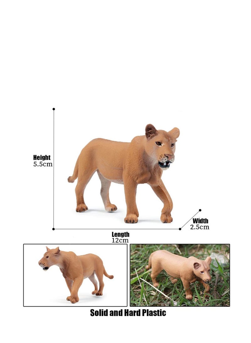 Excefore 6 Pack Realistic Lion Toy, Realistic Forest Animals Baby Figurines, Plastic Animal Learning Educational Bath Toys, Suitable for Science Project Cake Party Decor  - Image 5