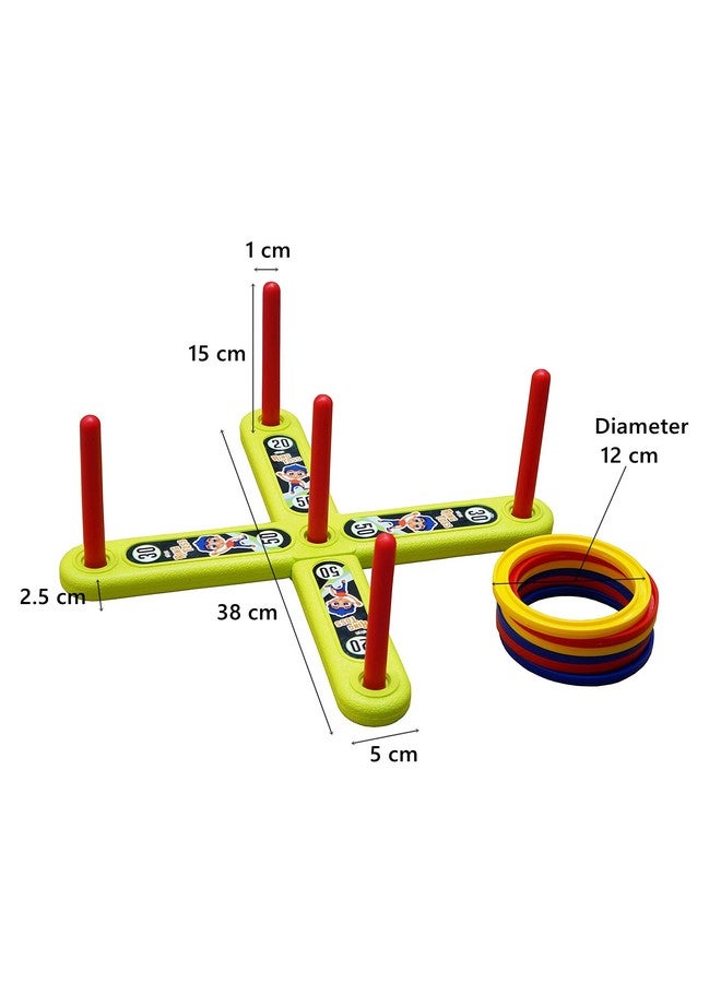 MUREN® Ring Toss Game for Kids 4 to 8 Years, Ring Throw Aiming Game, Color Recognition Aim and Strike Outdoor Toys & Game-Multicolor - Image 3