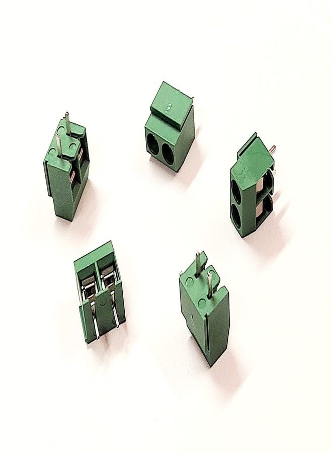ERH India (Pack of 10) Terminal Block Wire Connector PCB Mount 5mm Pitch 2 Pin Screw Terminal Block Connector YX-126 Connector PCB Terminal Block AC 300V, 10A - Image 2