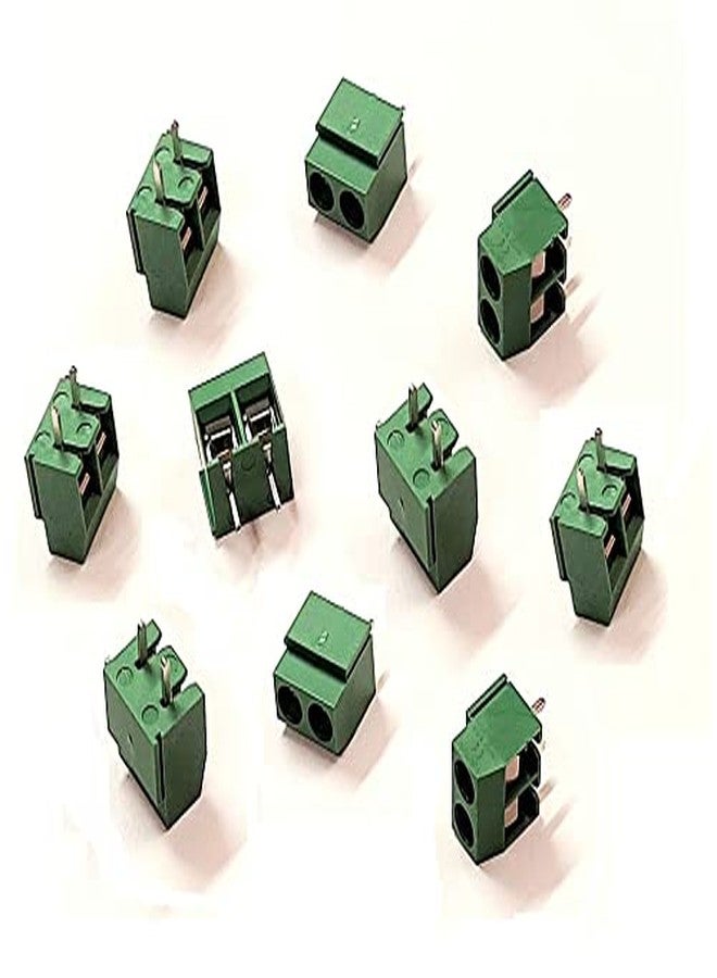 ERH India (Pack of 10) Terminal Block Wire Connector PCB Mount 5mm Pitch 2 Pin Screw Terminal Block Connector YX-126 Connector PCB Terminal Block AC 300V, 10A - Image 1