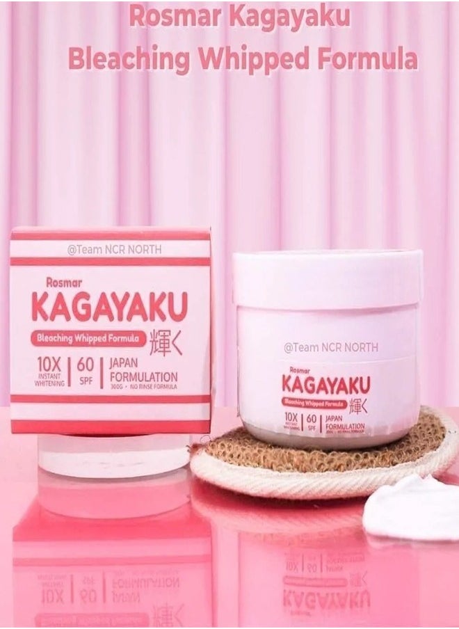 Bleaching Whipped Cream with SPF 60 for 10X Instant Whitening and UVA Protection, No Rinse Formula, Experience Anti-Aging, Moisturizing, and Whitening Benefits with this Cream, 300g.