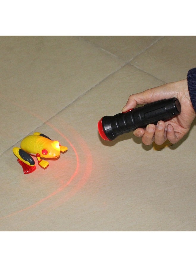 Tipmant Tipmant Light Sensor Remote Control Frog RC Simulation Fake Animal Toy with Red Flashlights - Yellow - Image 5
