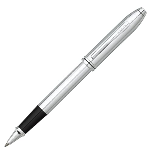 Cross Townsend Refillable Rollerball Pen Presented in a Luxury Gift Box - Medium Point, Black Ink, Lustrous Chrome - Image 4