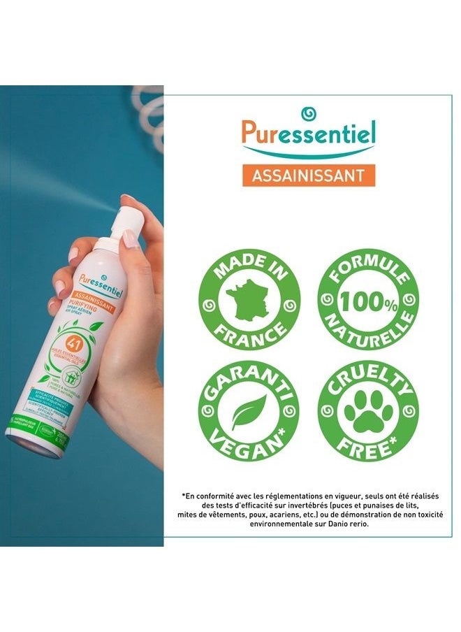 Purifying Air Spray with 41 Essential Oils - Room and Home Spray - Instantly Freshens The Air - Infused with Essential Oils - Eliminates Unpleasant Odors - Aromatherapy Based - 200 Ml