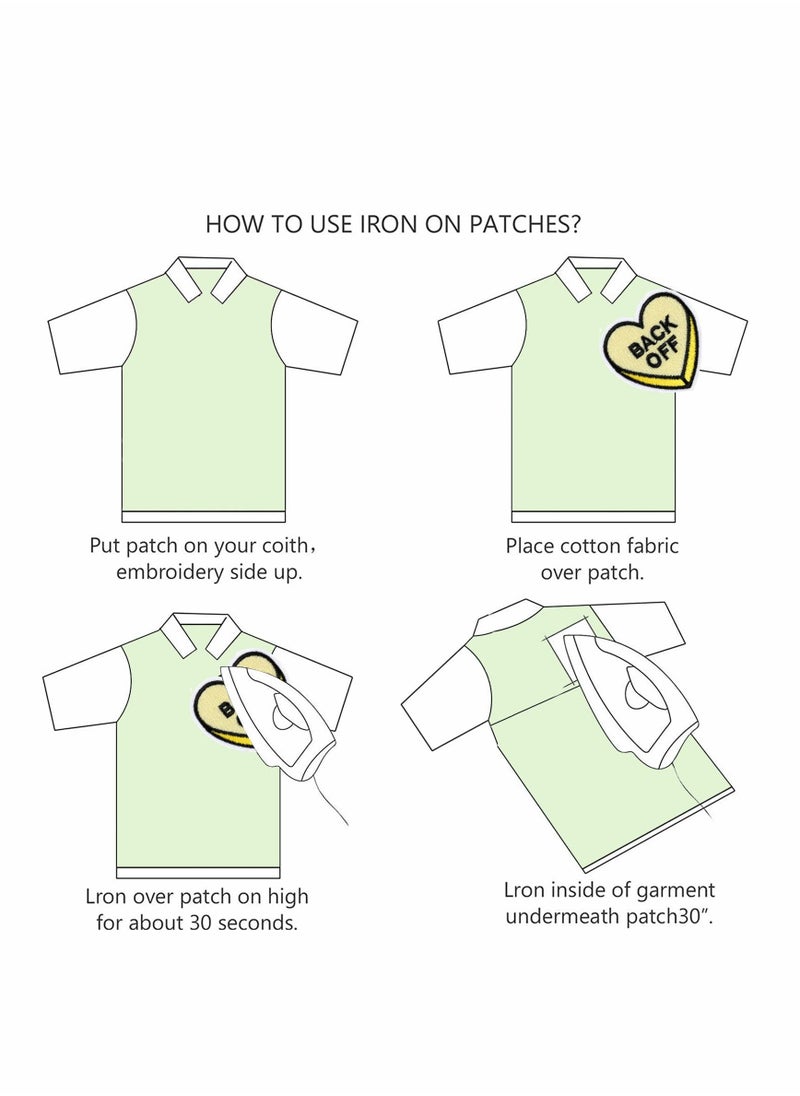 Generic - 24Pcs Embroidered Patches for DIY Craft - Sew On/Iron On Applique Decorations for Clothing, Dresses, Pants, Hats, Jeans, and Backpacks. Perfect for Personalizing Your Style! - Image 1