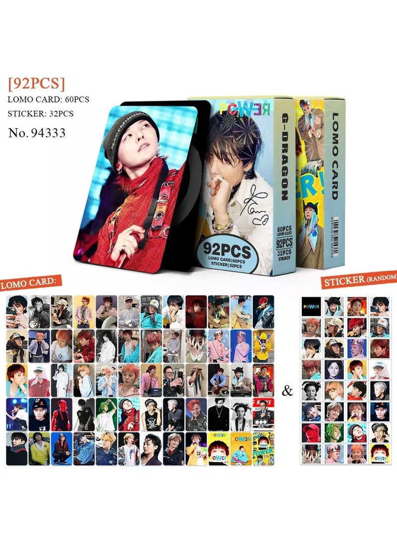 NIBEMINENT 92 Pcs Kpop G-Dragon Lomo Cards Card For Fans Collection Gifts - Image 1