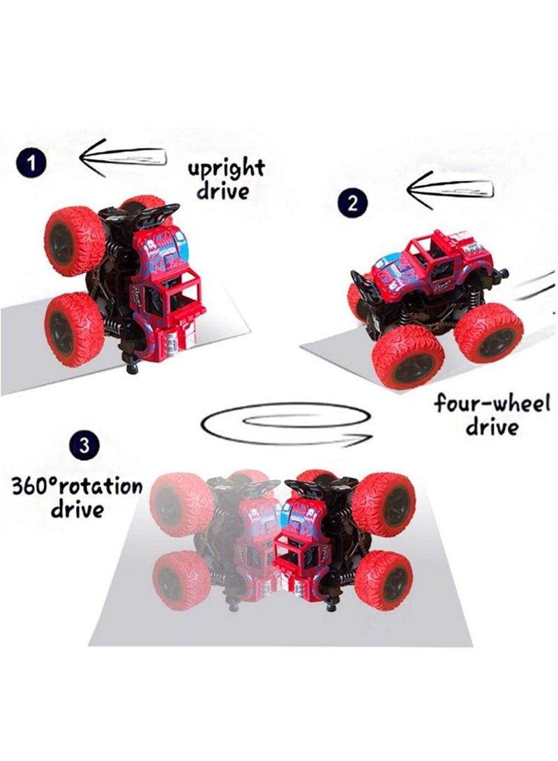 دوركو 4 جهاز كمبيوتر شخصي سيارات لعبة القصور للأطفال، الاحتكاك مدعومة لعبة السيارات دفع وتذهب المركبات، هدية عيد الميلاد حزب الإمدادات للأطفال الصغار الأطفال (4 لون) - Image 2