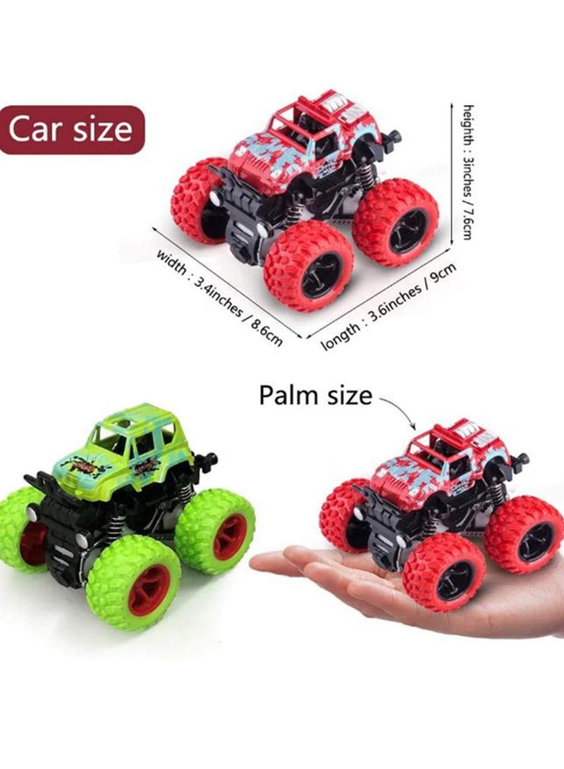 دوركو 4 جهاز كمبيوتر شخصي سيارات لعبة القصور للأطفال، الاحتكاك مدعومة لعبة السيارات دفع وتذهب المركبات، هدية عيد الميلاد حزب الإمدادات للأطفال الصغار الأطفال (4 لون) - Image 3