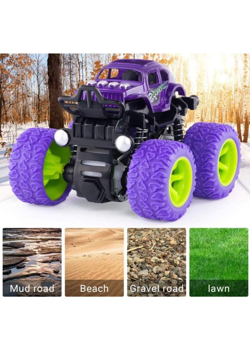 دوركو 4 جهاز كمبيوتر شخصي سيارات لعبة القصور للأطفال، الاحتكاك مدعومة لعبة السيارات دفع وتذهب المركبات، هدية عيد الميلاد حزب الإمدادات للأطفال الصغار الأطفال (4 لون) - Image 4