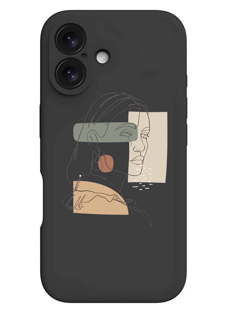 Theodor Protective Slim Fit Case Liquid Silicone Cover with Full Body Protection Anti-Scratch Shockproof Case For Apple iPhone 17 (Black) Women - Image 1