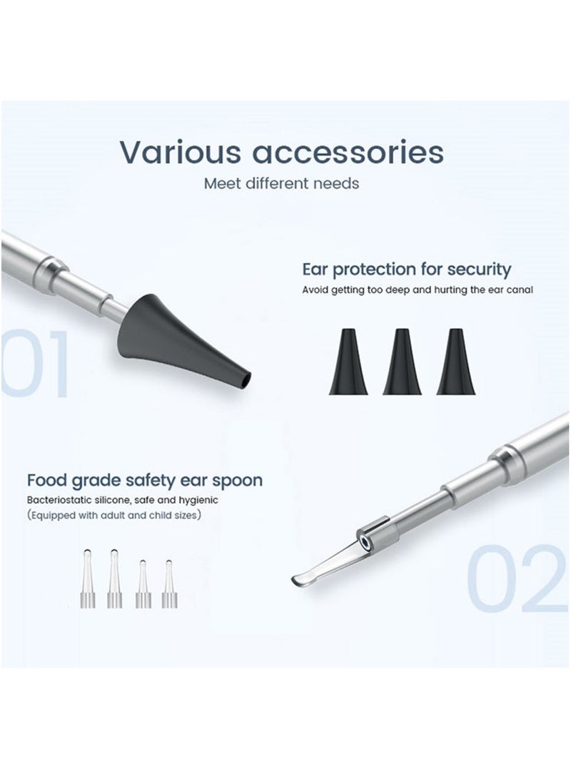 Ru syanl Digital Otoscope with Gyroscope 4.5 Inches Screen 3.9mm Ear Scope Camera with 6 Lights Earwax Removal Tool 32GB TF Card Supports Photo Snap and Video Recording  - Image 4