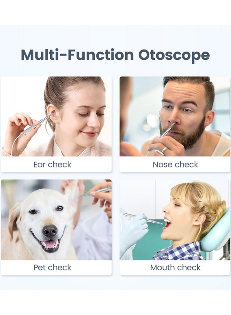 Ru syanl Digital Otoscope with Gyroscope 4.5 Inches Screen 3.9mm Ear Scope Camera with 6 Lights Earwax Removal Tool 32GB TF Card Supports Photo Snap and Video Recording  - Image 3