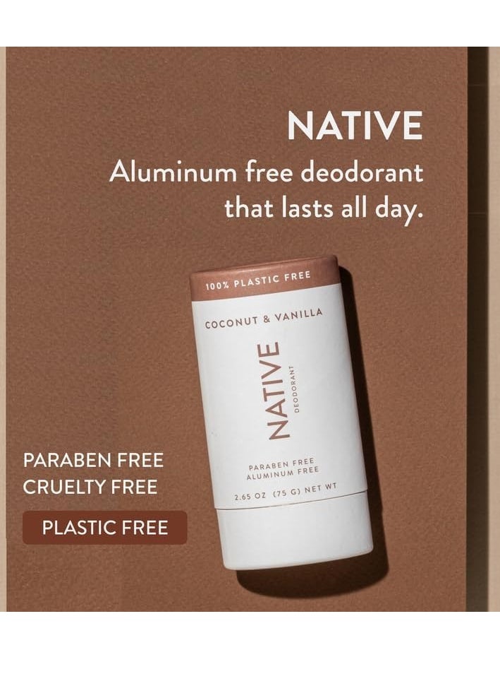 native Native Deodorant Contains Naturally Derived Ingredients, 72 Hour Odor Control | Deodorant for Women and Men, Aluminum Free with Baking Soda, Coconut Oil and Shea Butter | Classics Pack of 3  - Image 2