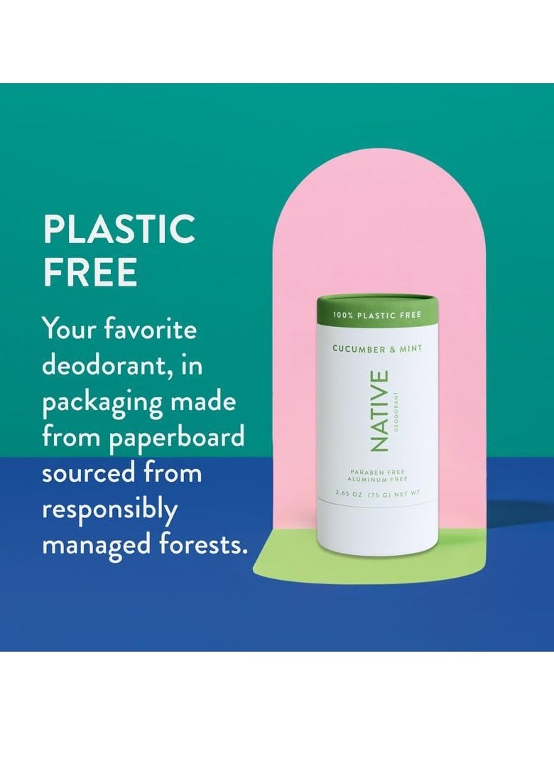 native Native Deodorant Contains Naturally Derived Ingredients, 72 Hour Odor Control | Deodorant for Women and Men, Aluminum Free with Baking Soda, Coconut Oil and Shea Butter | Classics Pack of 3  - Image 4