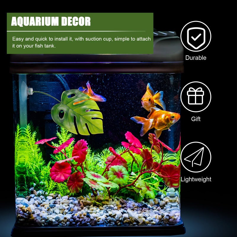 6pcs Betta Fish Tank Artificial Leaves Set with Wear Resistant Suckers Hammock Accessories - Image 4