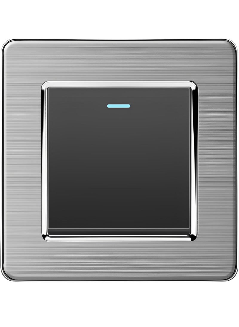 Brushed stainless steel panel Wall Switch Socket,1 gang 2 way Switch,single double 13A, light dimmer, 20A, 45A, TV,TEL, Computer, cooker, door bell, Artistic Modern Swich soke - Image 1