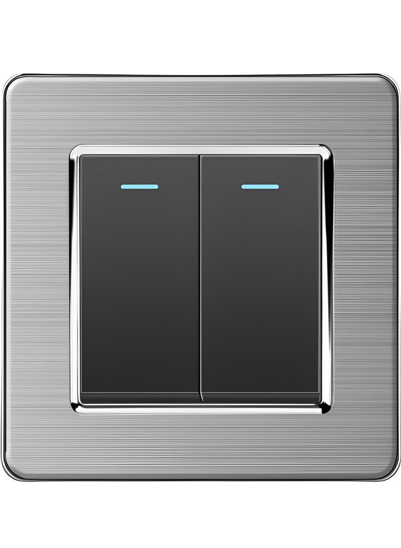 Brushed stainless steel panel Wall Switch Socket,1 gang 2 way Switch,single double 13A, light dimmer, 20A, 45A, TV,TEL, Computer, cooker, door bell, Artistic Modern Swich soke - Image 2