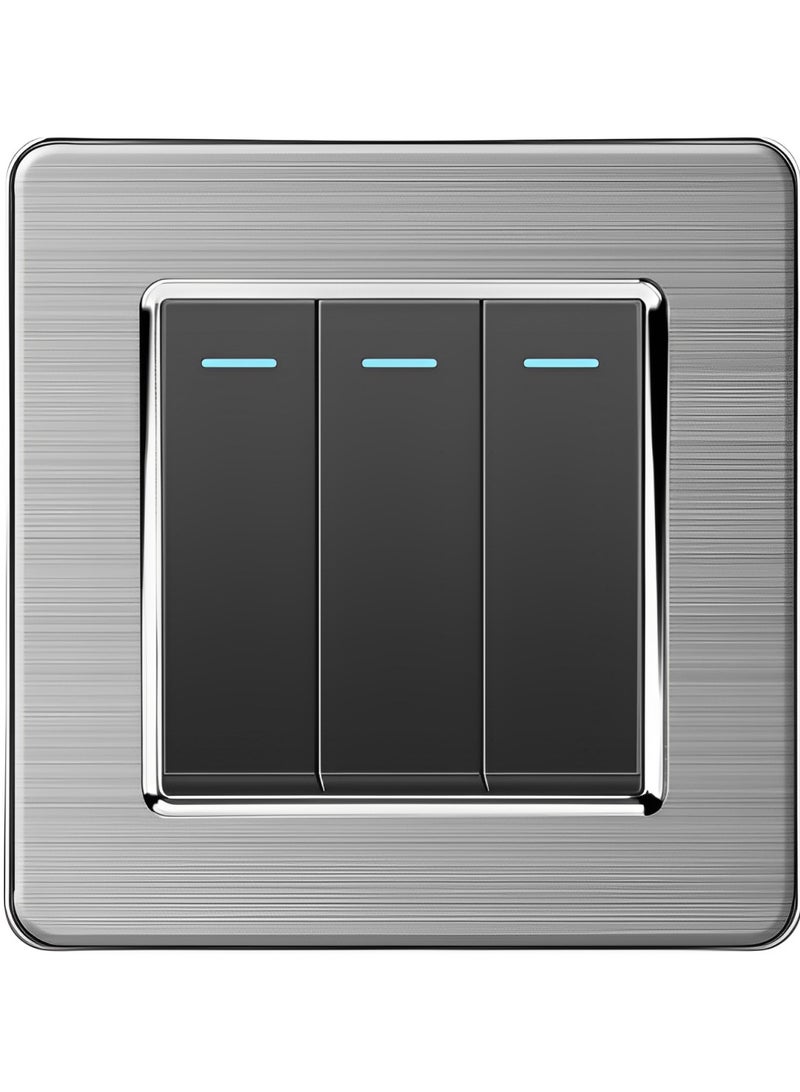 Brushed stainless steel panel Wall Switch Socket,1 gang 2 way Switch,single double 13A, light dimmer, 20A, 45A, TV,TEL, Computer, cooker, door bell, Artistic Modern Swich soke - Image 3