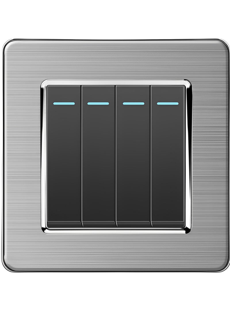 Brushed stainless steel panel Wall Switch Socket,1 gang 2 way Switch,single double 13A, light dimmer, 20A, 45A, TV,TEL, Computer, cooker, door bell, Artistic Modern Swich soke - Image 4