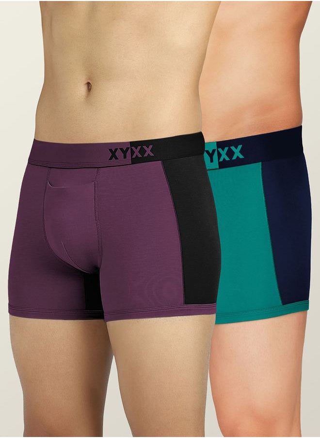 XYXX - Pack of 2 - Colorblock Modal Trunks by Styli - Image 1