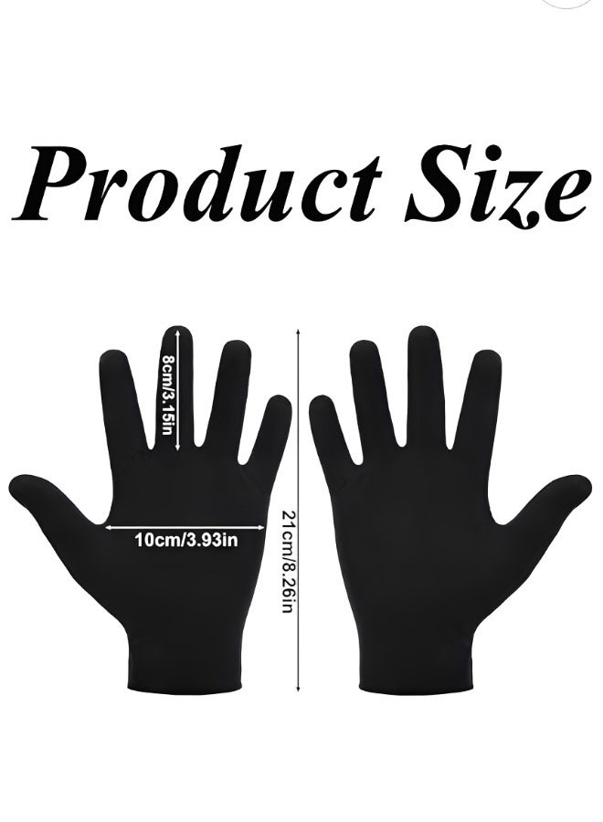 6 Pairs Black Cotton Gloves for Dry Hands and Eczema, Moisturizing SPA Gloves Reusable Liner Gloves for Serving Inspection Costume and Work Protection - Image 3