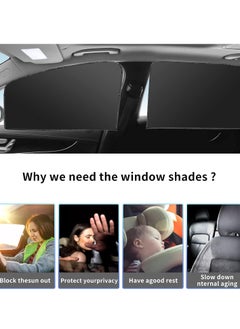 INFOSUN Car Side Window Sun Shade, 4 PCS Universal Magnetic Car Curtain for Baby and Kids with Blocks UV Rays, Reduce Damage from Direct Bright Sunlight and Heat, Universal Easy Fit Front Rear Seat  - Image 4