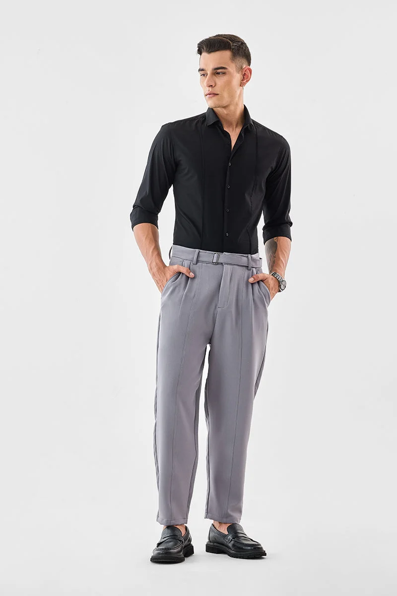 SNITCH Regular Fit Pleated Trousers