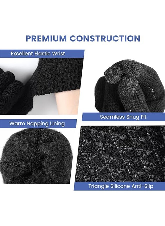 Winter Gloves, Touch Screen Warm Gloves With Thermal Soft Knit Lining - Image 4
