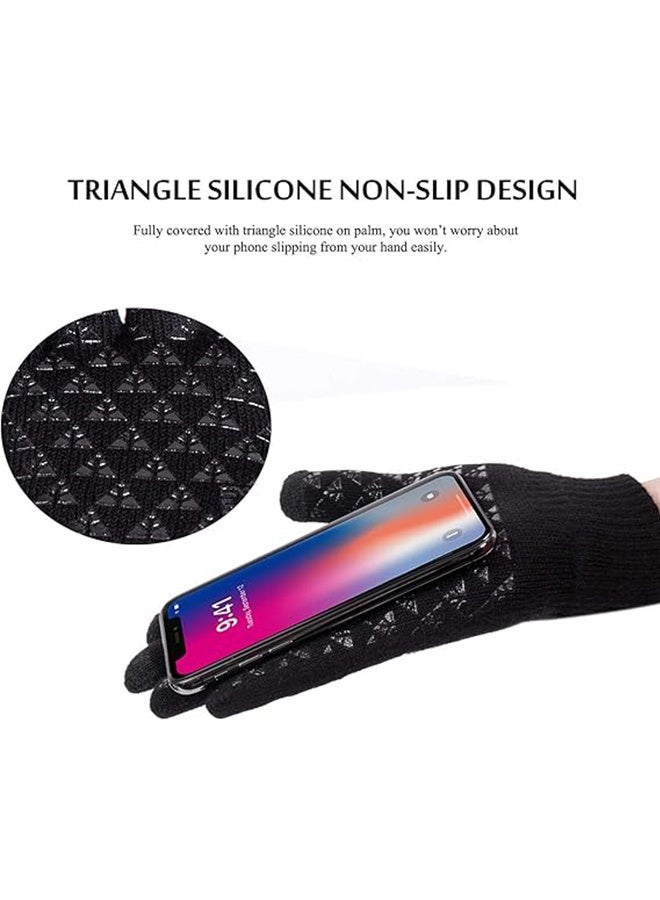 Winter Gloves, Touch Screen Warm Gloves With Thermal Soft Knit Lining - Image 2