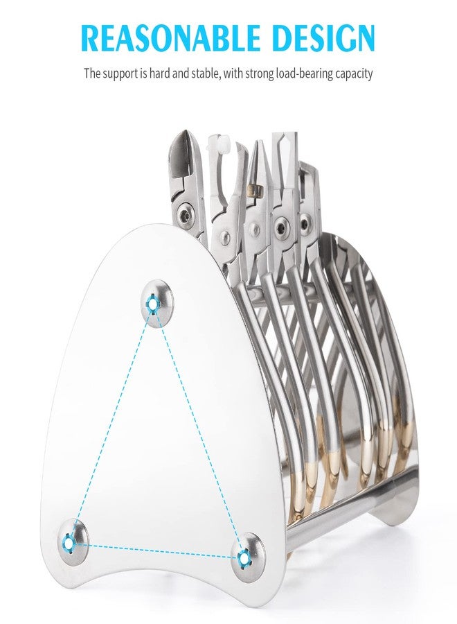 ANNWAH Dental Orthodontic Pliers Holder - Jewelry Pliers Rack Shelf Forceps Organizer Dental Stainless Steel Stand Holder for Orthodontic Equipment - Image 3