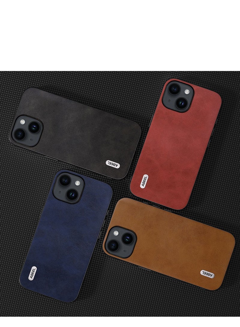 GULFLINK PU Leather Case Slim Luxury Business Non-Slip Grip Rugged Shockproof Full Body Protective Case for iPhone 15 Red - Image 4