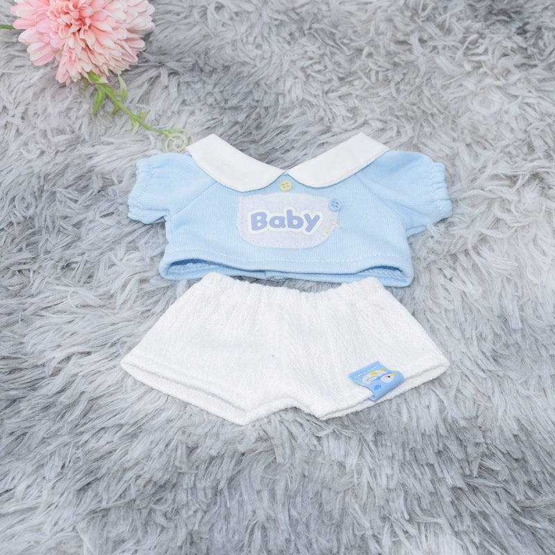 Cotton Dolls 10cm 20cm Sweatshirt Outfits 20cm (blue Baby2 set)