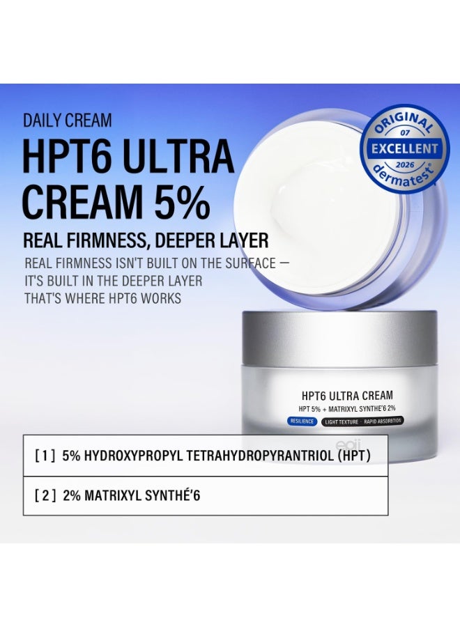 epii HPT6 Ultra Cream 5% - Firming Face Moisturizer with 5% HPT Complex & 2% Matrixyl Synthe'6 - Plumping Anti Aging Cream for Loss of Firmness, Hollow-Looking Skin & Deep Hydration, 50mL - Image 2