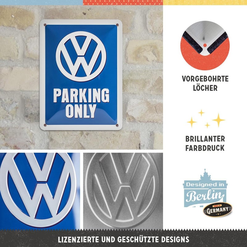 Nostalgic Art NostalgicArt Retro tin sign 59 x 79 VW Parking Only VW Bus Gift idea Official License Product OLP made of metal vintage design - Image 3