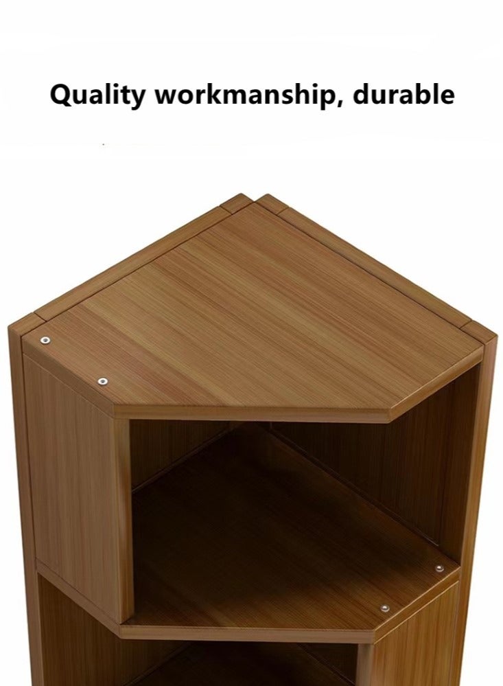 Kutis 1-Piece 3 Tier Storage Bookshelf Bookcase Night Table Brown 105x45 Centimeter  - Image 3