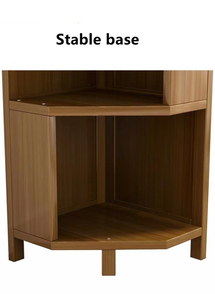Kutis 1-Piece 3 Tier Storage Bookshelf Bookcase Night Table Brown 105x45 Centimeter  - Image 5