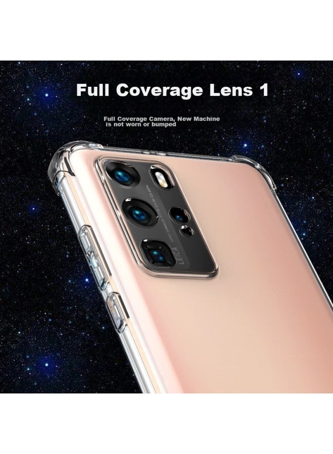 kelleia Kalai'ao غطاء هاتف Huawei P40، غطاء واقي Huawei P40، حماية كاملة مضادة للصدمات مع وسادة هوائية من TPU، غطاء ناعم/غطاء واقي، شفاف، 6.1 بوصة - Image 2