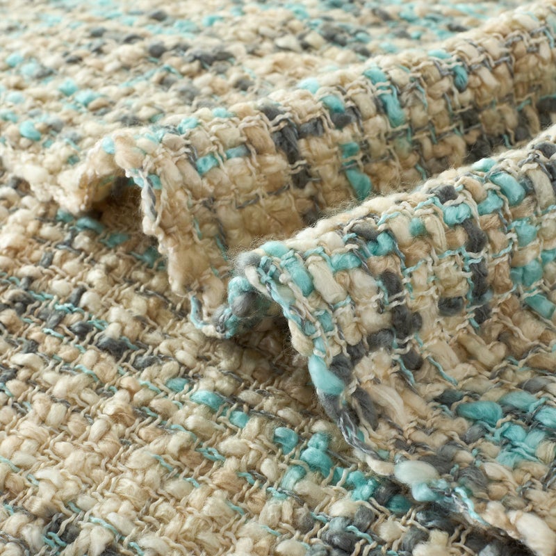 GINAMUSE Multi-Color Blue Grey Cable Woven Throw Blanket for Couch,50"X60" Boho Style Textured Blankets for Home Decor,Super Soft Warm Cozy Chunky Blanket with Decorative Tassels for Bed - Image 3